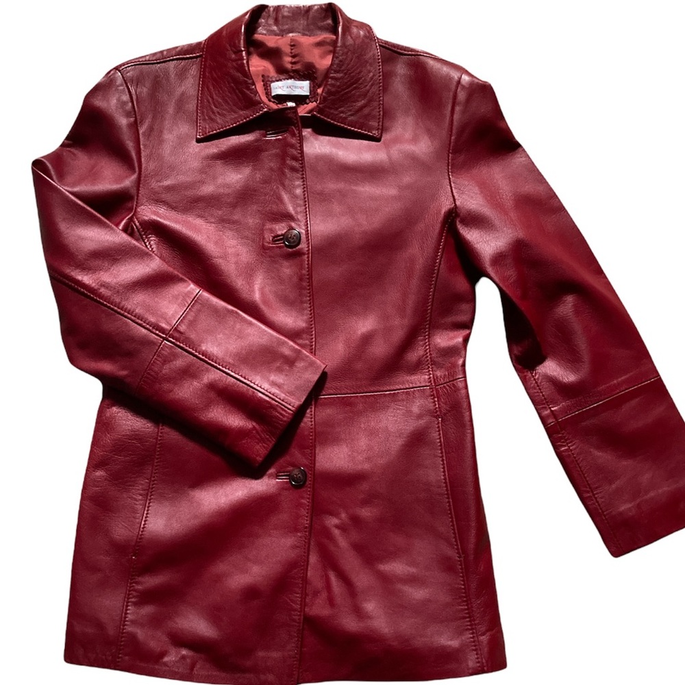 At.Anthony Lamb Leather Blazer Sz S-M